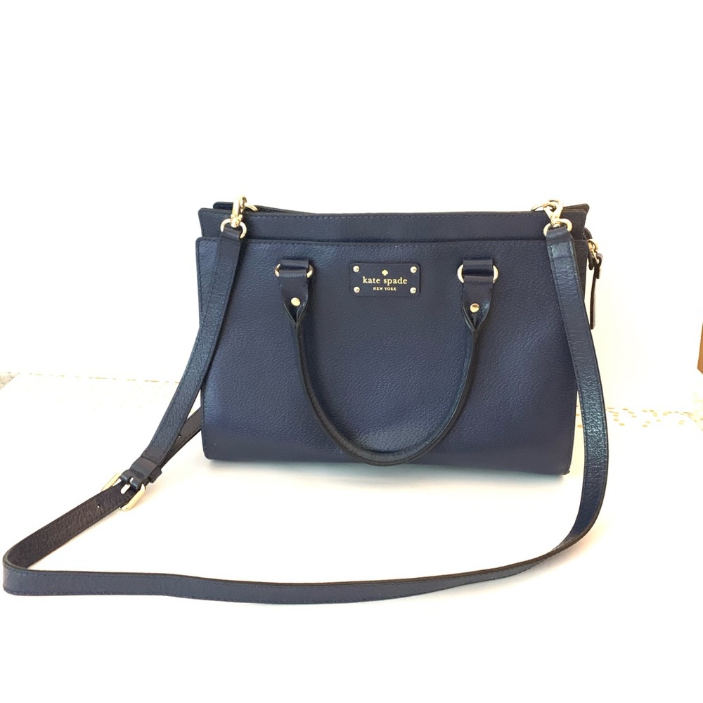 Navy Wellesley Kate Spade bag.